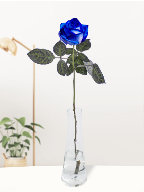 Blaue Rose, inklusive Vase