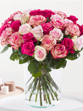 Rosenmix von 30 Rosa Rosen