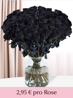 100 bis 500 Schwarze Rosen