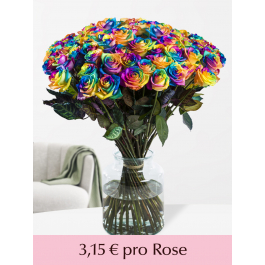 50 bis 99 Regenbogen Rosen Anzahl wählen SURPROSE.de