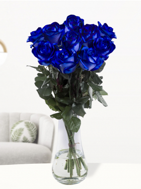 10 Blaue Rosen