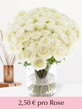 100 bis 499 Weiße Rosen - Snowstorm