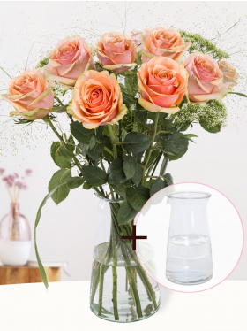 Blumen zur Geburt - Apricot