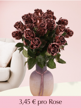 Stückzahl Kupferfarbene Wachsrosen - 10 bis 99 Rosen