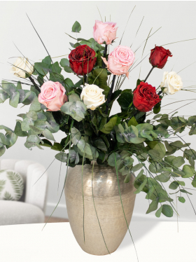 Mix-Bouquet konservierten Rosen | Medium