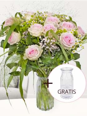 Sommerblumenstrauß Rosa Rosen