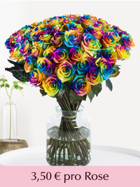 10 bis 49 Regenbogen Rosen
