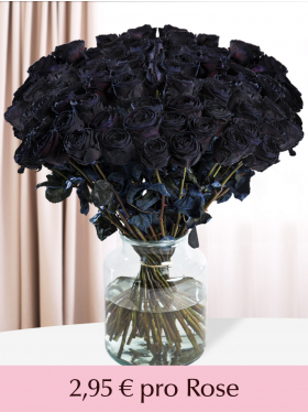 100 bis 500 Schwarze Rosen