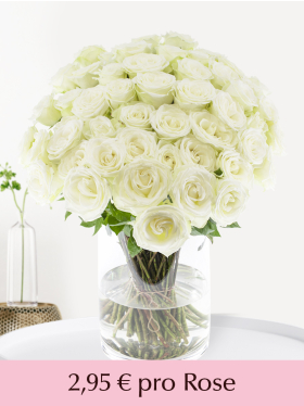 10 bis 99 Wei&szlig;e Rosen - Snowstorm