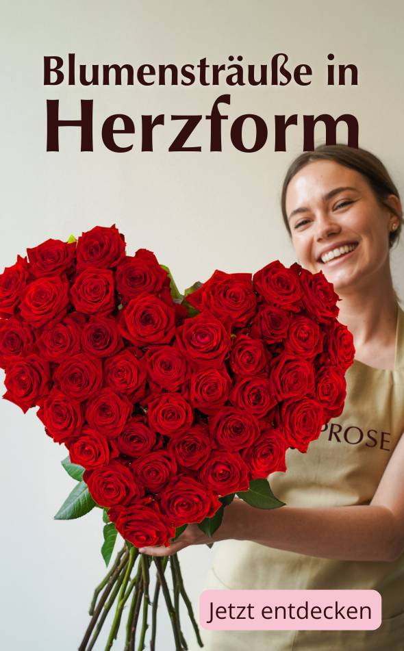 Rosen in Herzform verschicken Rosenstrauß in Herzform