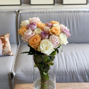 Kundenfoto: Strau&szlig; Pastell Rosen in Herzform