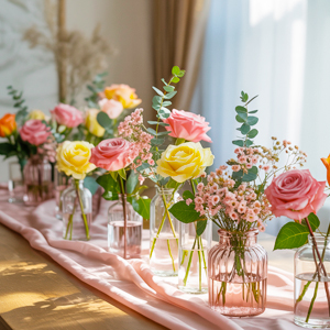 Rose-Deko mit leuchtenden Farben Rose-Deko mit leuchtenden Farben