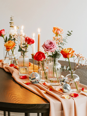 DIY Tischdeko mit Rosen