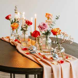 DIY Tischdeko mit Rosen