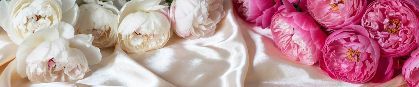 Wei&szlig;e und Pinke Pfingstrosen