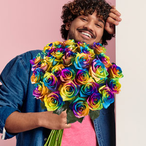 Regenbogen Rosenstrauß Regenbogen Rosenstrauß