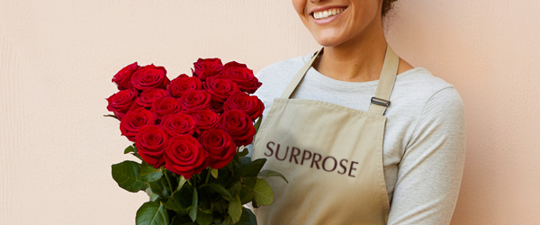 Strau&szlig; Rote Rosen in Herzform