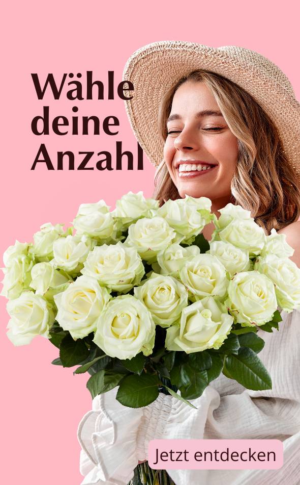 Wähle deine Stückzahl Rosen pro Stück bestellen