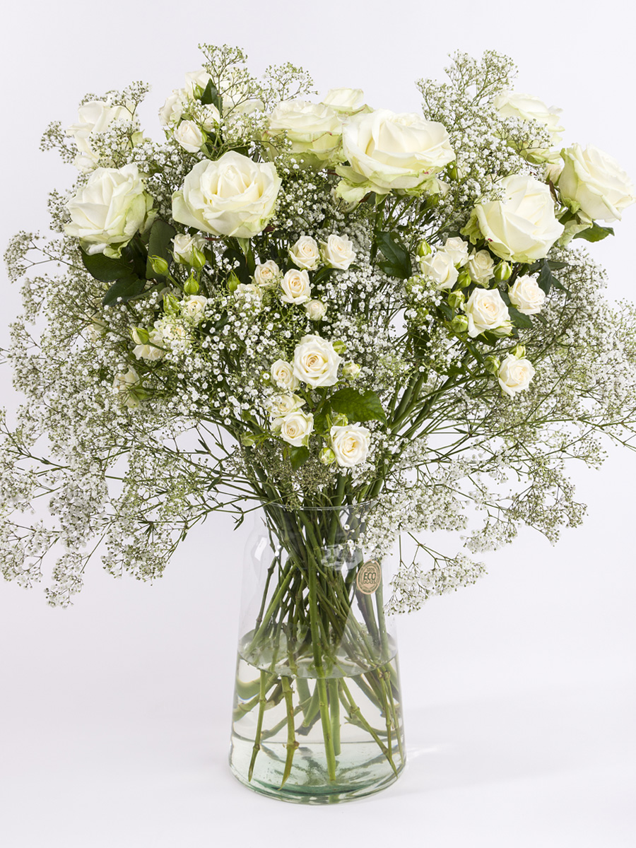 Weißer Centerpiece - Silber | Large