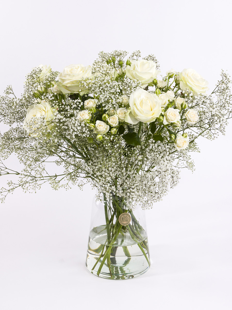 Weißer Centerpiece - Silber | Medium